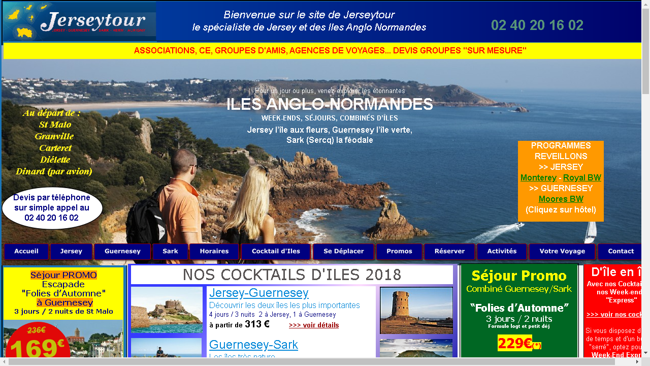 Capture d'écran de http://www.voyages-jersey.com/